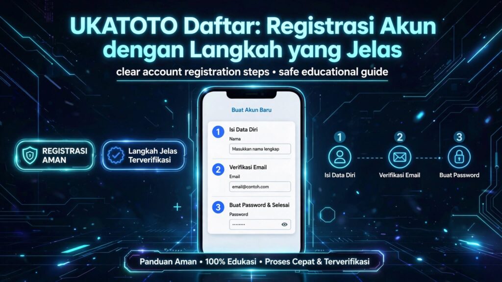 UKATOTO Daftar: Registrasi Akun dengan Langkah yang Jelas