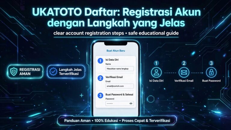 UKATOTO Daftar: Registrasi Akun dengan Langkah yang Jelas