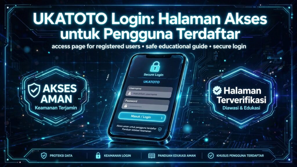 UKATOTO Login: Halaman Akses untuk Pengguna Terdaftar